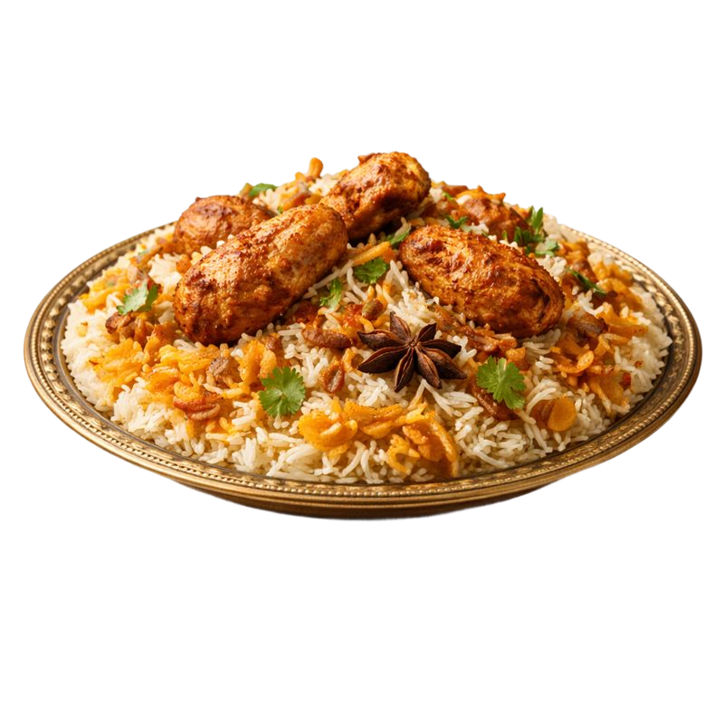 Spicy biryani flavours