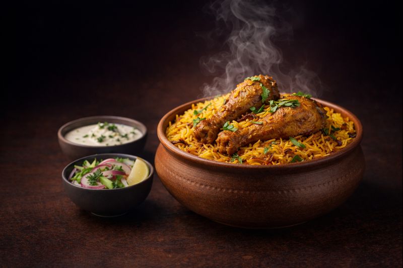 Authentic dum-cooked biryani