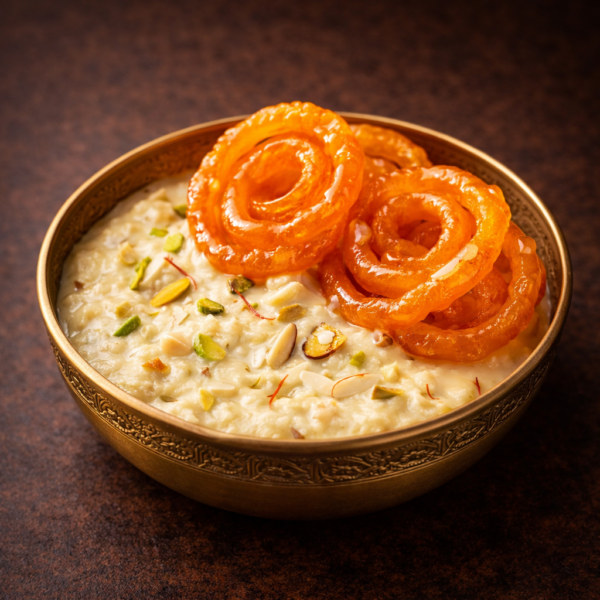 Rabri with Jalebi